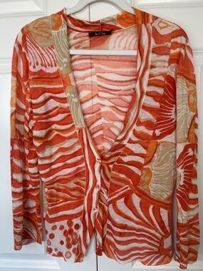 NIC+ZOE Multicolor Patterned Cardigan